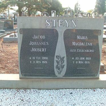 STEYN Jacob Johannes Joubert 1908-1975 &amp; Maria Magdalena LIEBENBERG 1908-1975