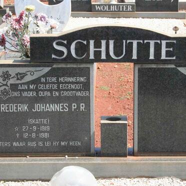 SCHUTTE Frederik Johannes P.R. 1919-1981