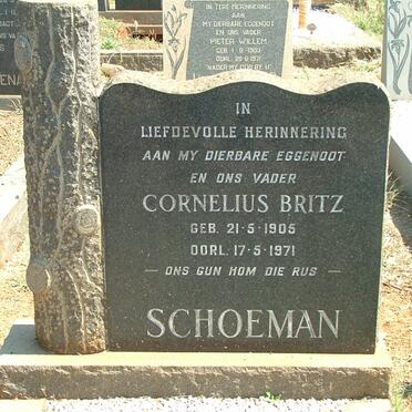 SCHOEMAN Cornelius Britz 1905-1971