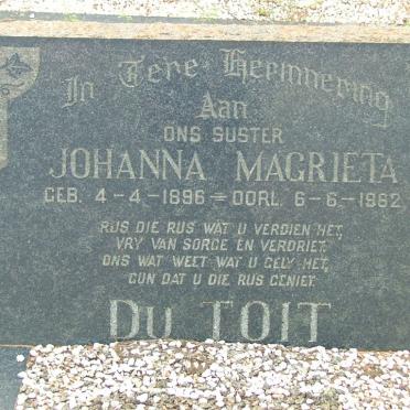 TOIT Johanna Magrieta, du 1896-1962
