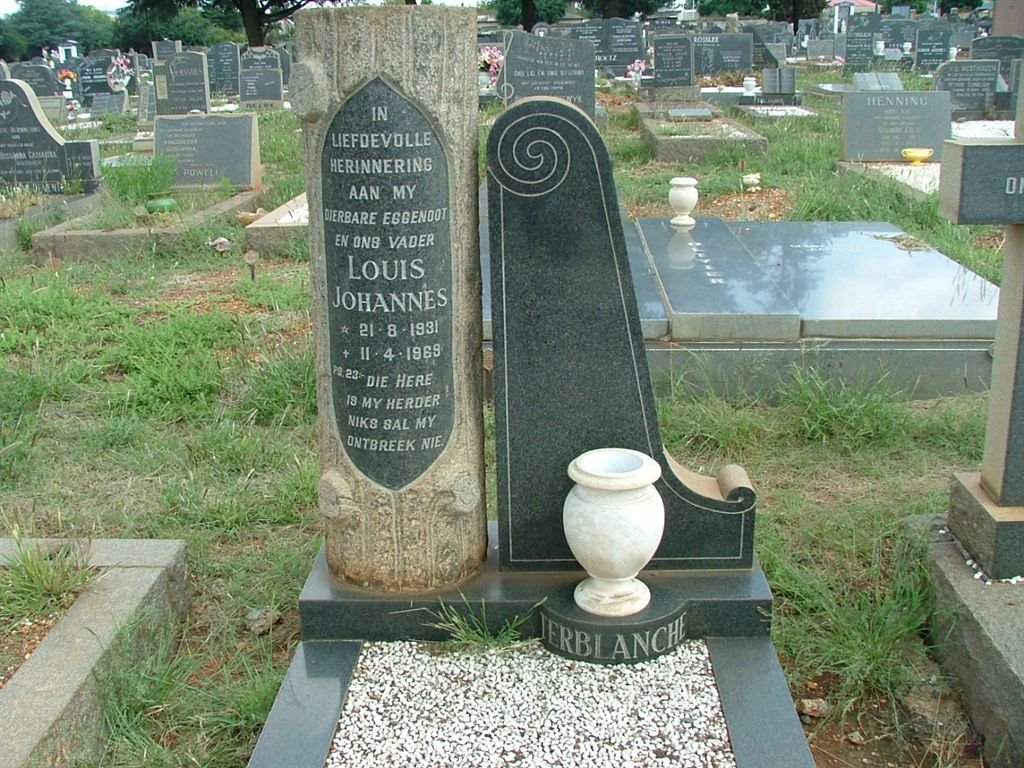 TERBLANCHE Louis Johannes 1931-1969