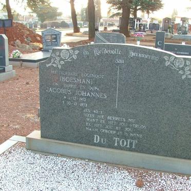 TOIT Jacobus Johannes, du 1913-1973