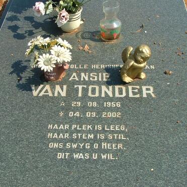 TONDER Ansie, van 1956-2002