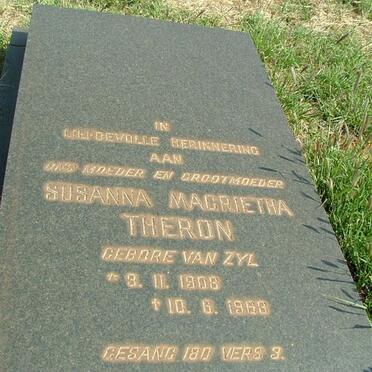 THERON Susanna Magrietha nee VAN ZYL 1908-1963
