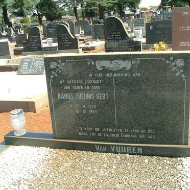 VUUREN Daniel Theunis Gert, van 1930-1975