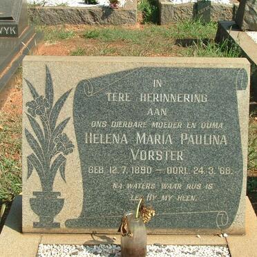 VORSTER Helena Maria Paulina 1890-1968