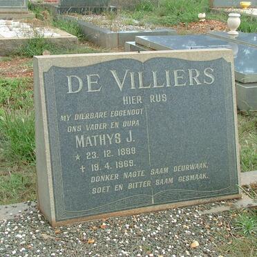VILLIERS Mathys J., de 1889-1969