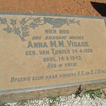 VISAGIE Anna M.M. nee VAN TONDER 1868-1943