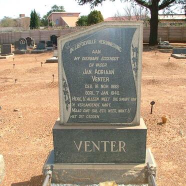 VENTER Jan Adriaan 1893-1940