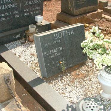 VISSER Petrus Johannes 1892-1938 & Elizabeth Johanna 1896-1973 :: BOTHA Elizabeth J. nee VISSER 1925-1986_1