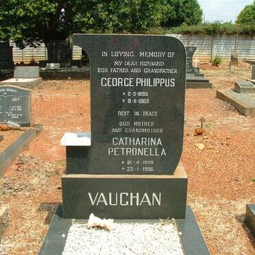 VAUGHAN George Philippus 1895-1969 &amp; Catharina Petronella 1900-1996
