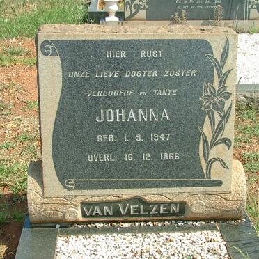 VELZEN Johanna, van 1947-1966