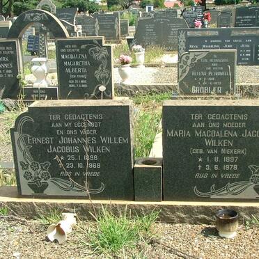 WILKEN Ernest Johannes Willem Jacobus 1896-1969 &amp; Maria Magdalena Jacoba VAN NIEKERK 1897-1978