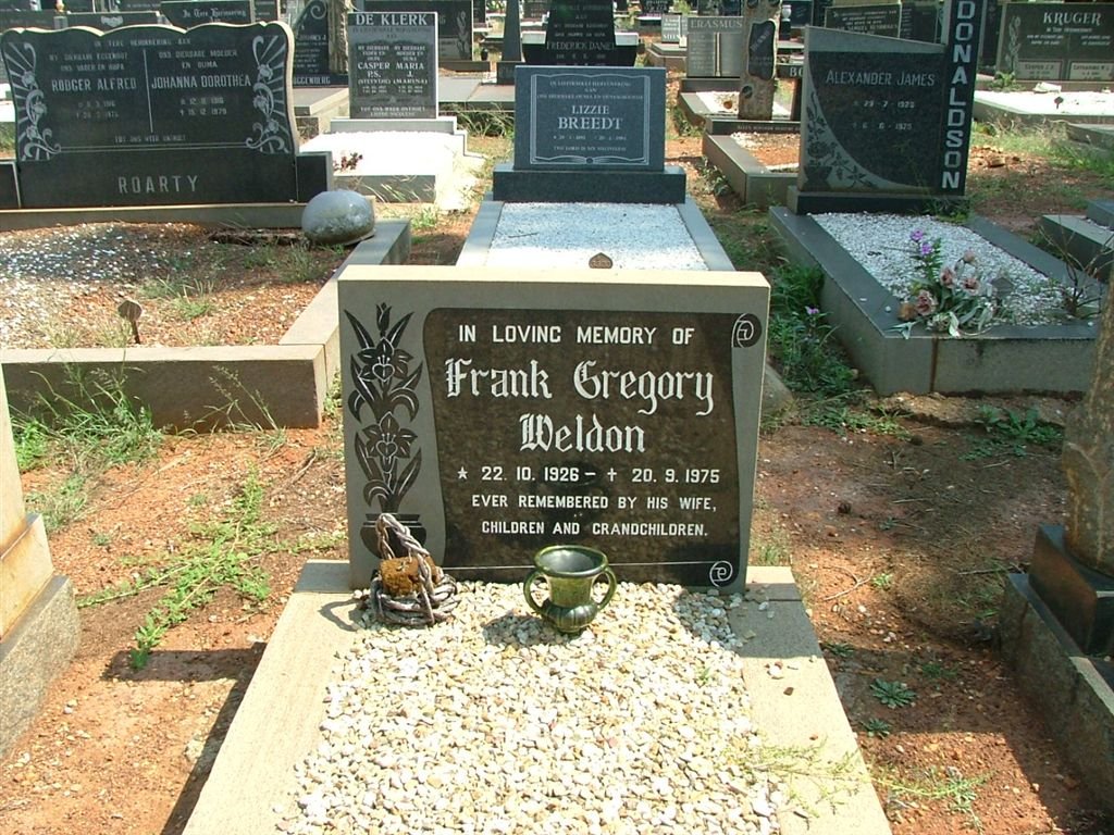 WELDON Frank Gregory 1926-1975