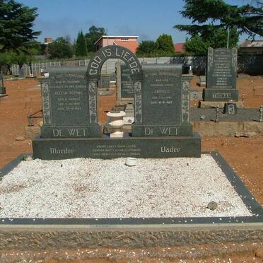 WET Andries, de 1881-1957 &amp; Aletta Sophia LE GRANGE 1892-1955