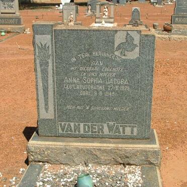 WATT Anna Sophia Jacoba, van der nee LABUSCHAGNE 1875-1945