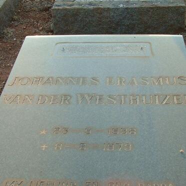 WESTHUIZEN Johannes Erasmus, van der 1936-1973