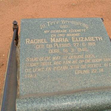 ZEEMAN Rachel Maria Elizabeth nee DU PLESSIS 1881-1946