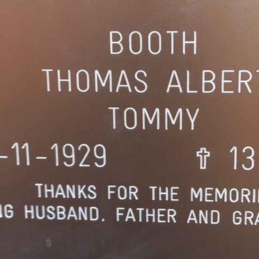 BOOTH Thomas Albert 1929-2013