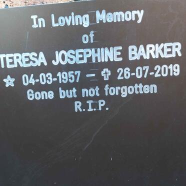 BARKER Teresa Josephine 1957-2019