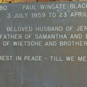 BLACK Paul Wingate 1959-1997