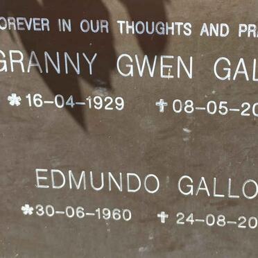 GALLO Gwen 1929-2022 :: GALLO Edmundo 1960-2009
