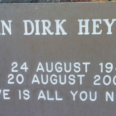 HEYNS Jan Dirk 1941-2000