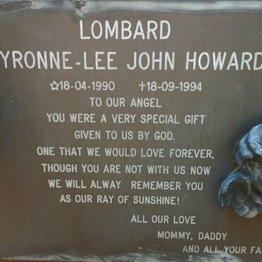 LOMBARD Tyronne-Lee John Howard 1990-1994