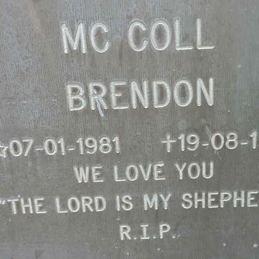 MCCOLL Brendon 1981-1994
