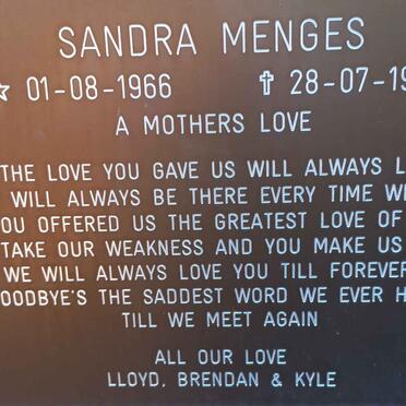 MENGES Sandra 1966-1999