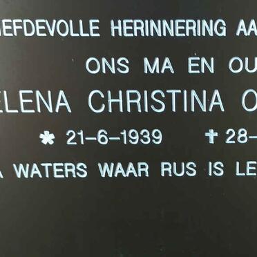 OOSTHUIZEN Helena Christina 1939-2020