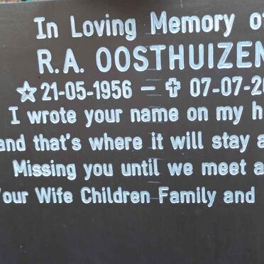 OOSTHUIZEN R.A. 1956-2019