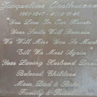 OOSTHUIZEN Jacqueline 1961-2002