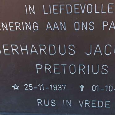 PRETORIUS Gerhardus Jacobus 1937-2012