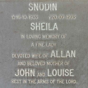 SNODIN Sheila 1933-1993