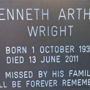 WRIGHT Kenneth Arthur 1939-2011