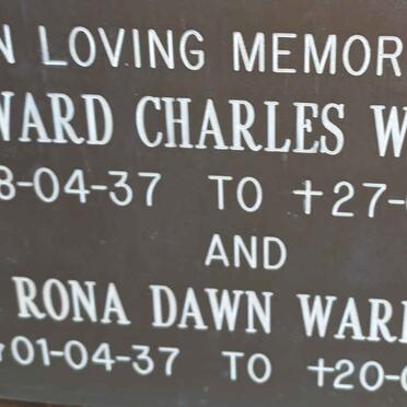 WARREN Edward Charles 1937-1989 &amp; Rona Dawn 1937-1998