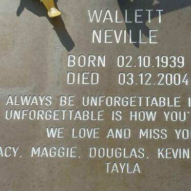WALLETT Neville 1939-2004