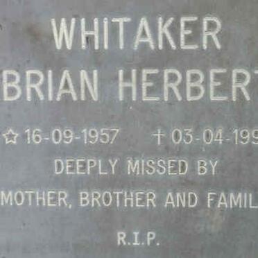 WHITAKER Brian Herbert 1957-1994