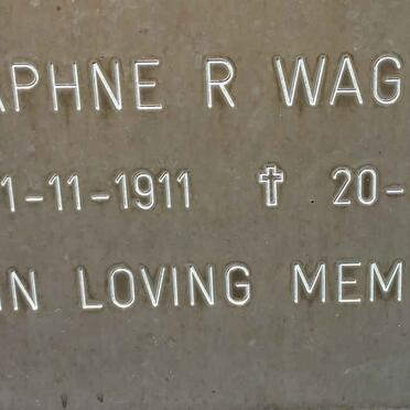 WAGENER Daphne R 1911-2009