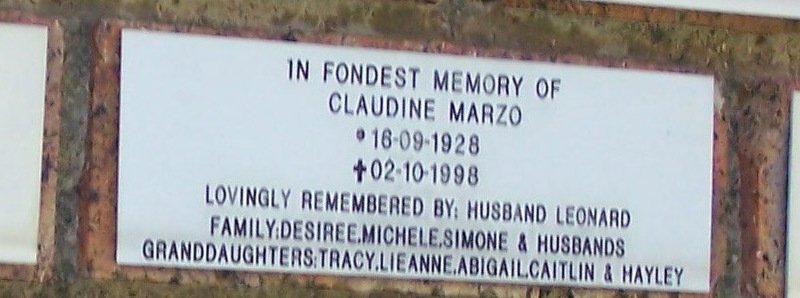 MARZO Claudine 1928-1998