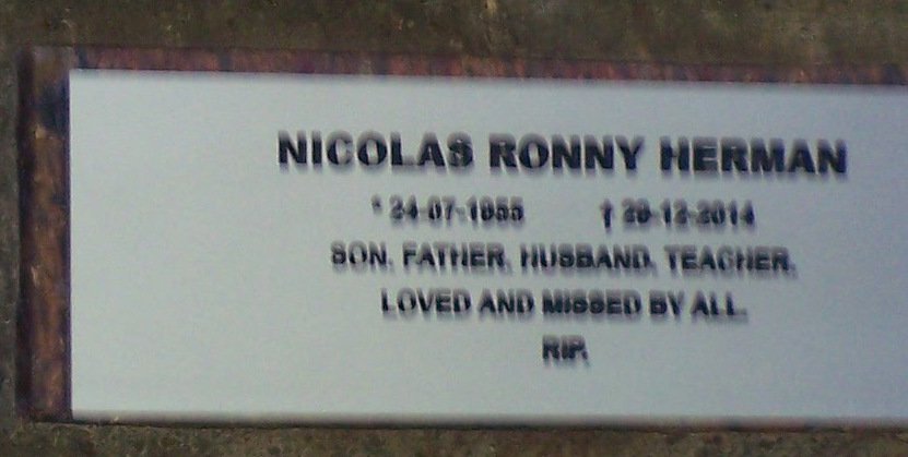 HERMAN Nicolas Ronny 1955-2014