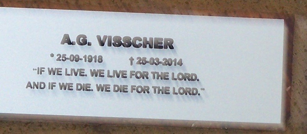 VISSCHER A.G. 1918-2014