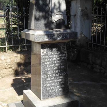 LEVISON John 1911-1988 &amp; Elizabeth Johanna MEYER 1926-1994