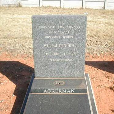 ACKERMAN  Willem Hendrik 1909-1979