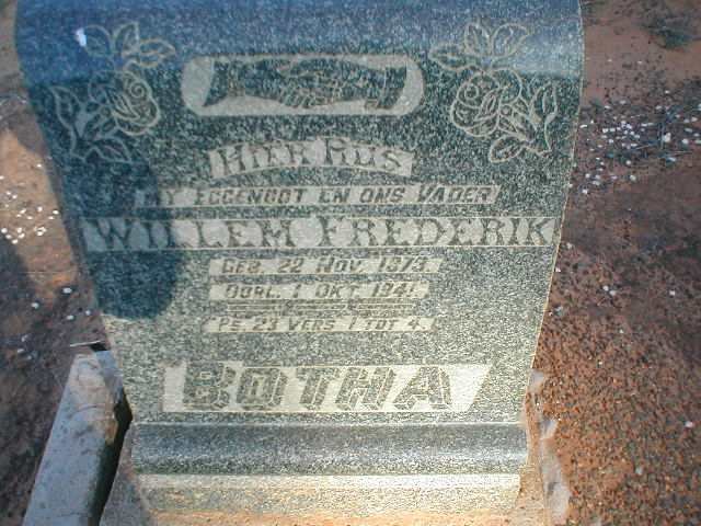 BOTHA Willem Frederik 1873-1941