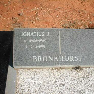 BRONKHORST Ignatius J. 1960-1991
