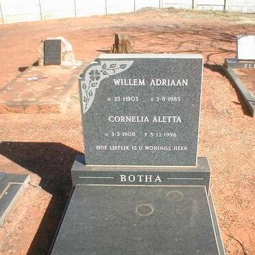 BOTHA William Adriaan 1903-1985 &amp; Cornelia Aletta 1908-1996