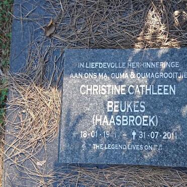 BEUKES Christine Cathleen nee HAASBROEK 1941-2011