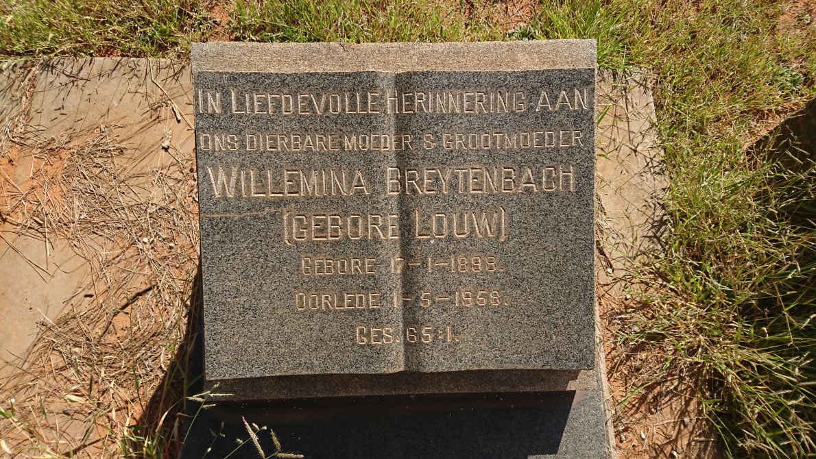 BREYTENBACH Willemina nee LOUW 1898-1958